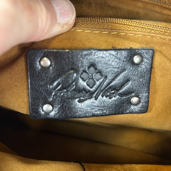 Patricia Nash London Saddle Bag Black Smooth Leather Shoulder Crossbody Bag - Picture 9 of 15